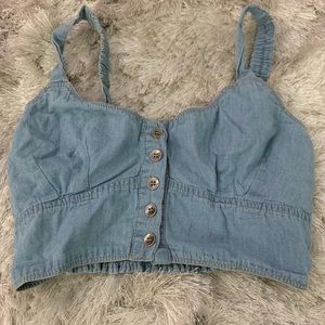 denim crop top